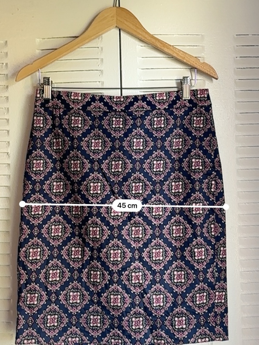 J.Crew Printed Mini Skirt Size 6 Navy Pink Chic Classic Style - Picture 7 of 8